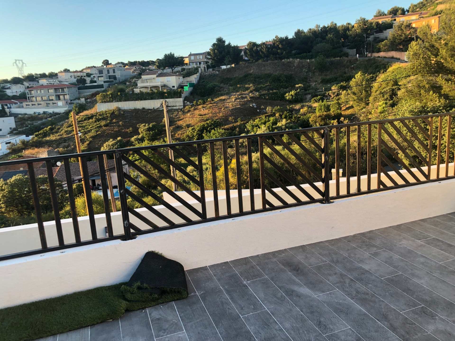 Garde-corps de terrasse à croisillons