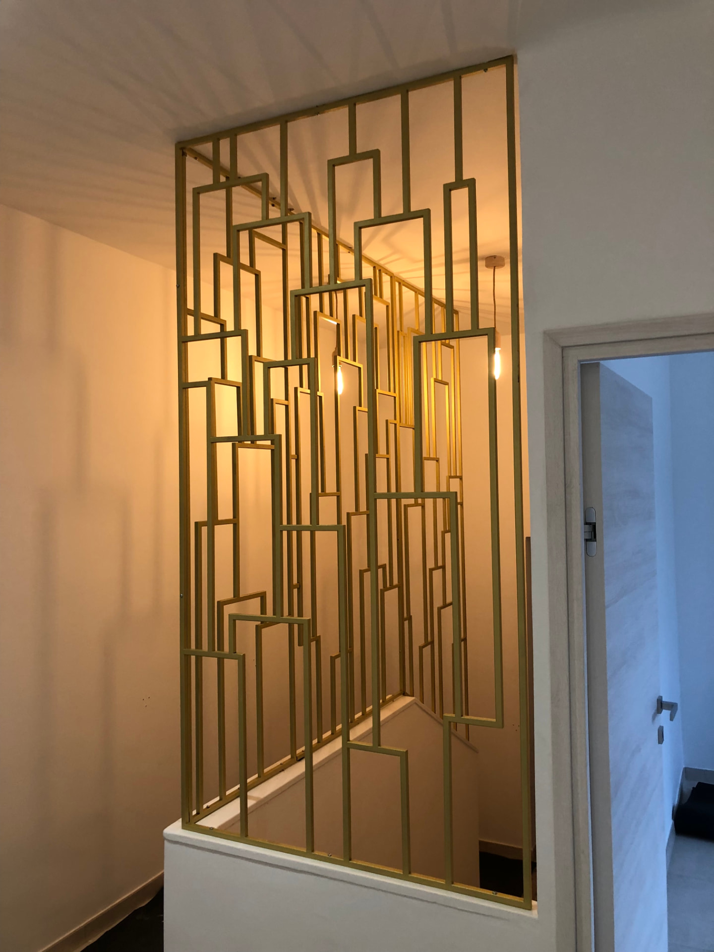 Garde-corps d'intérieur Art Déco doré